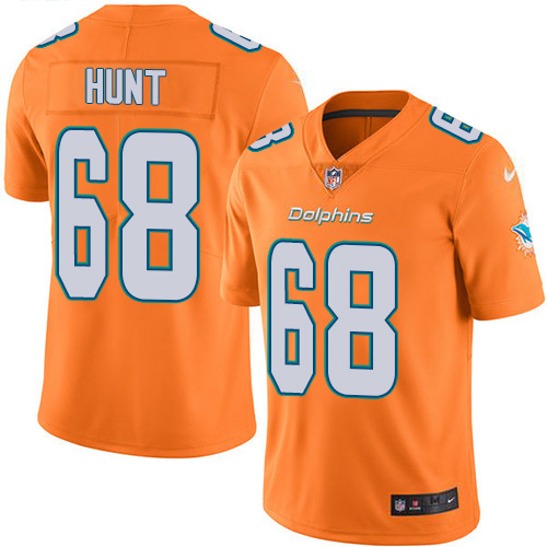 Nike Miami Dolphins #68 Robert Hunt Orange Green Youth Stitched NFL Limited Rush Jersey->women nfl jersey->Women Jersey